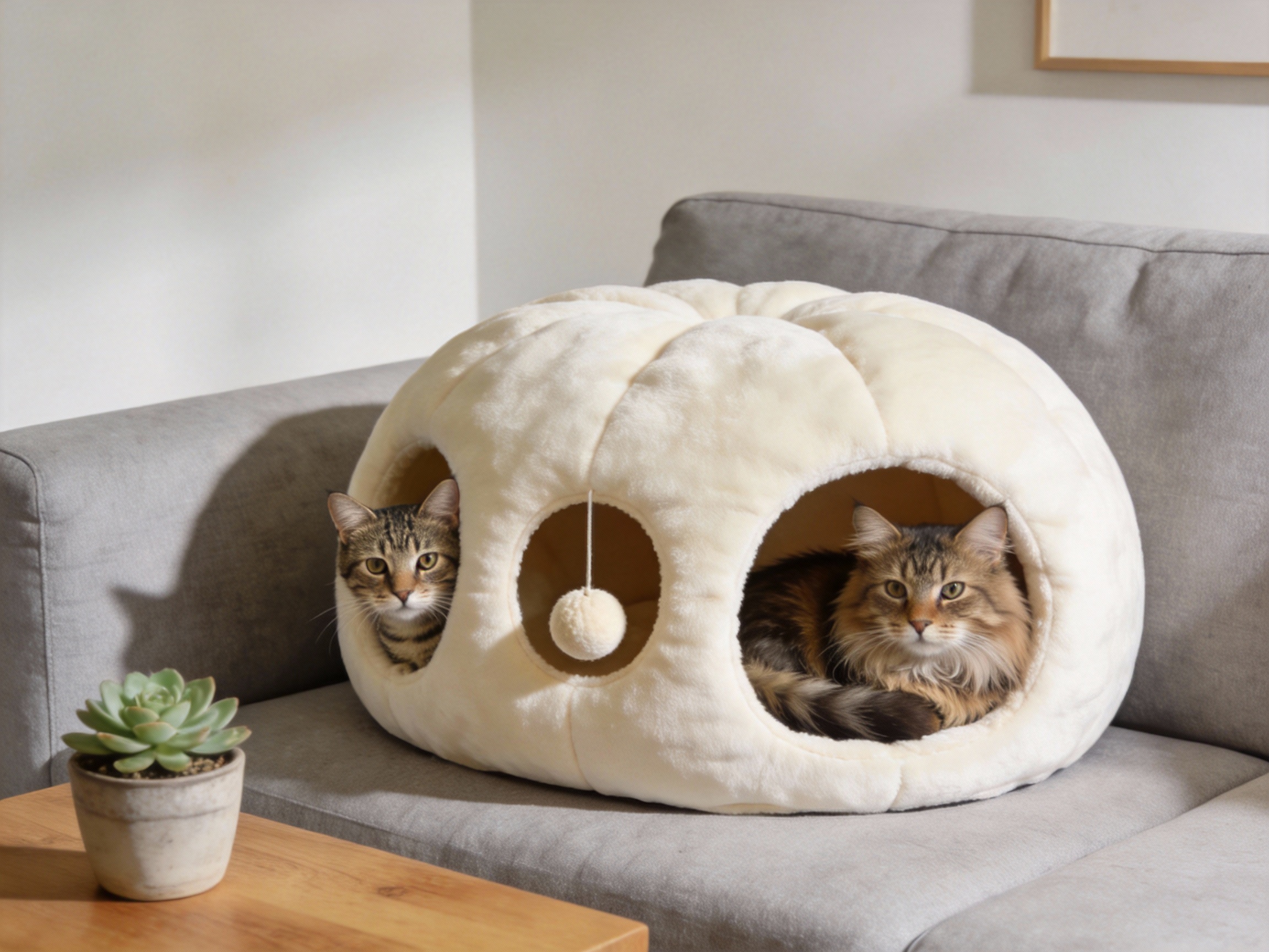 The Pudding-Shaped Cat Nest: A Dual-Purpose Haven for Play and Rest