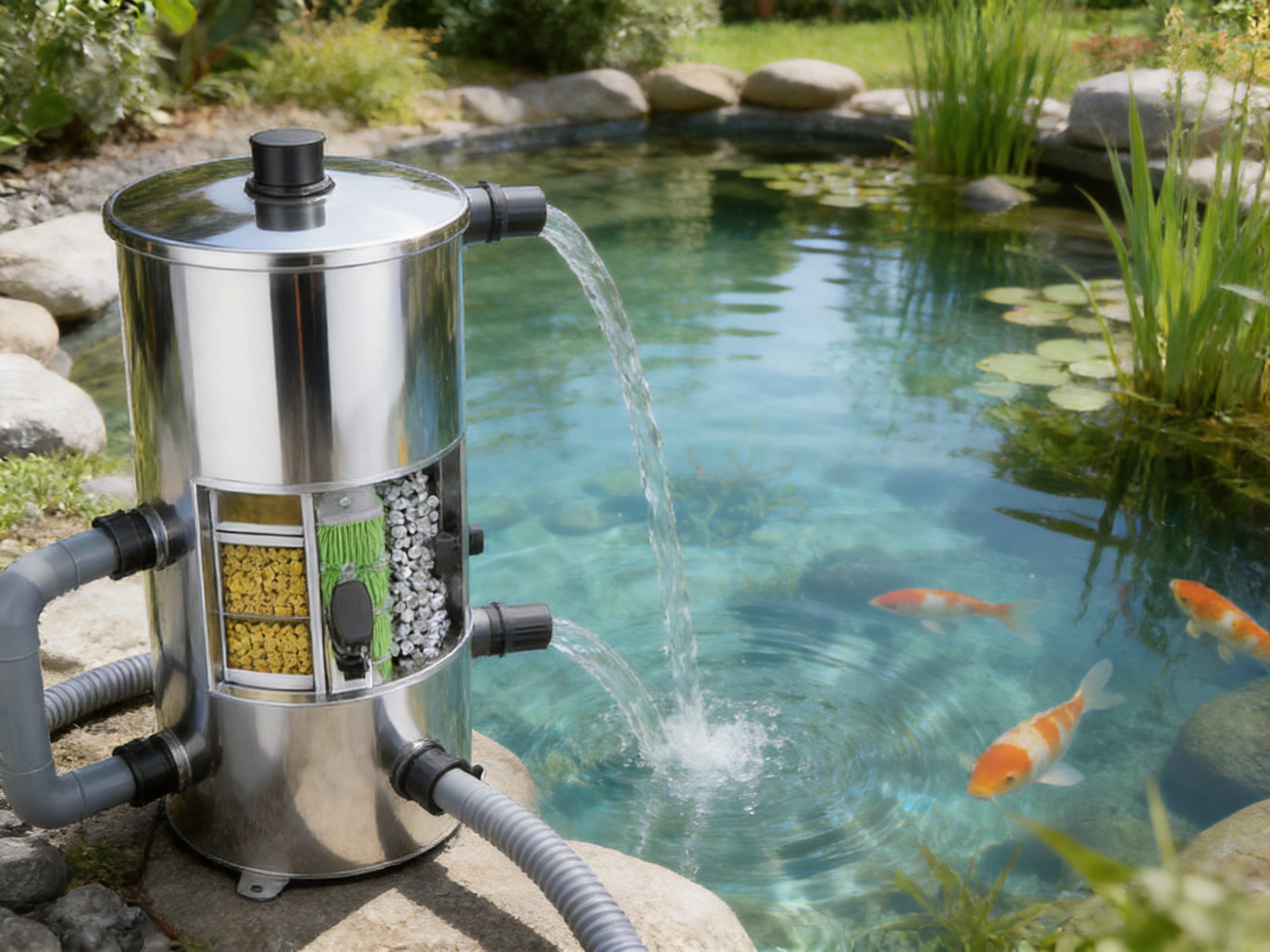 Stainless Steel Pond Bio-Filter for Clear, Balanced, and Healthier Water