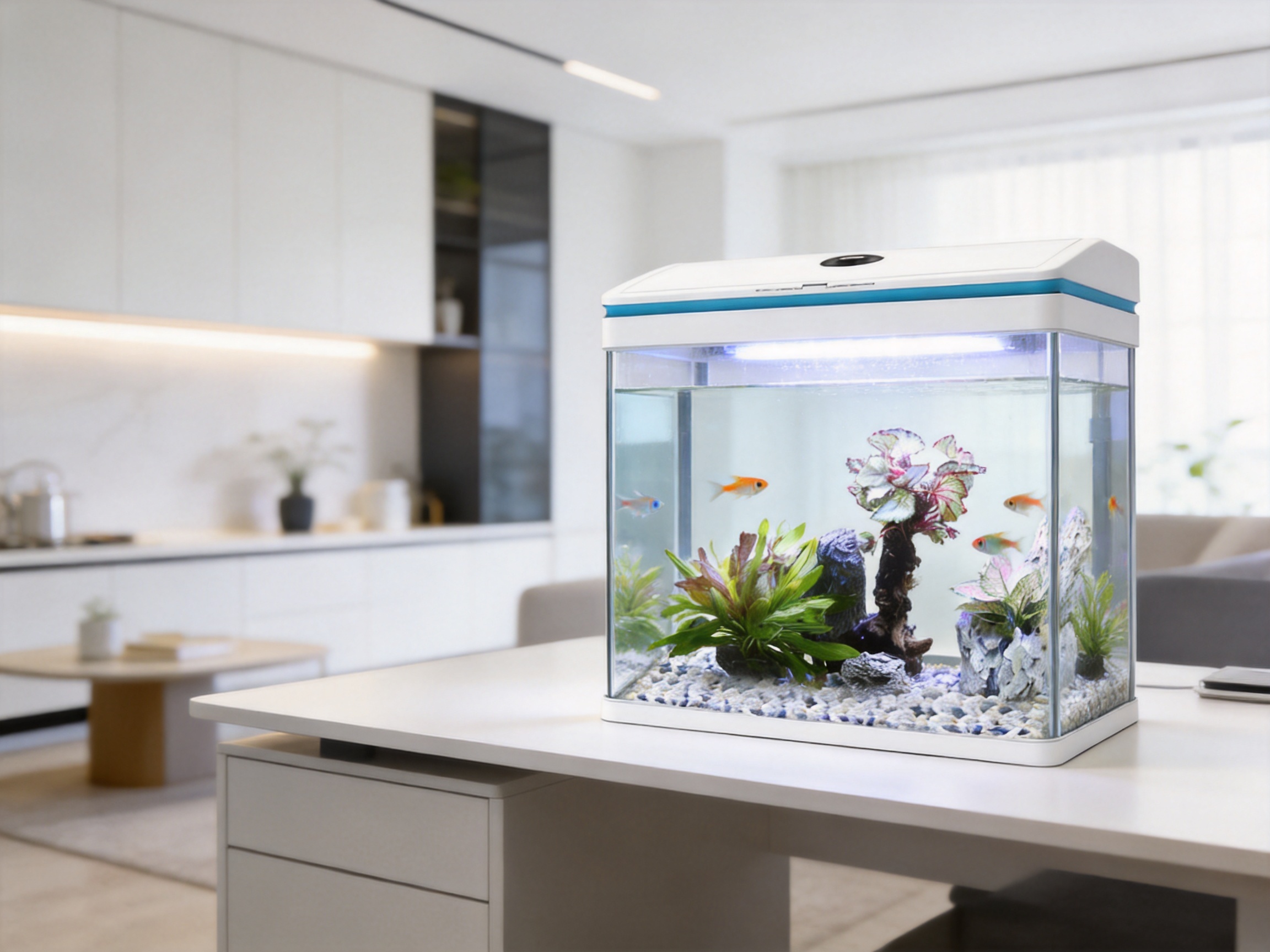 HRG Series Tabletop Aquarium: A Compact Ecological Fish Tank for Clear Water, Bright Viewing, and Modern Living